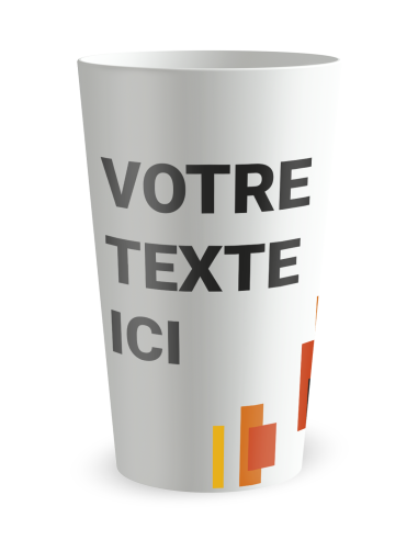 Witte beker achteraanzicht - Silhouet “Start van de Race” - Ecocup