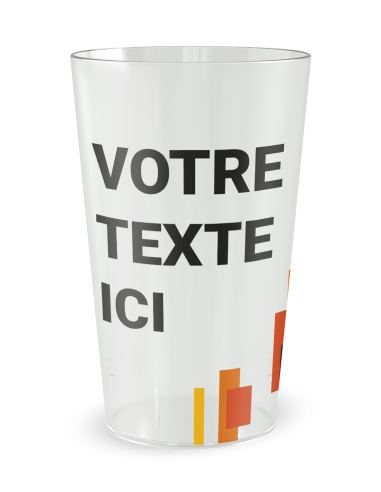 Gobelet transparent de dos - Silhouette Course Départ - Ecocup