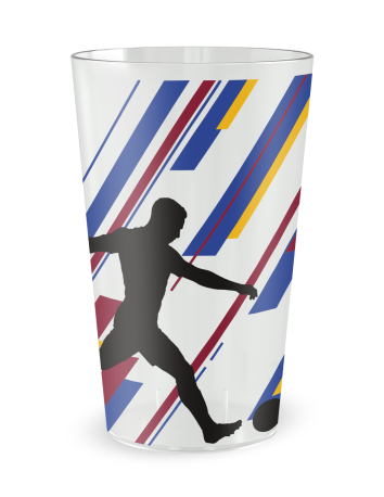 Transparante beker aan de voorkant - Silhouet “Voetbal” - Ecocup 2