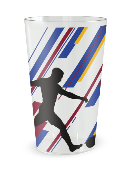 Gobelet transparent de coté - Silhouette Football - Ecocup