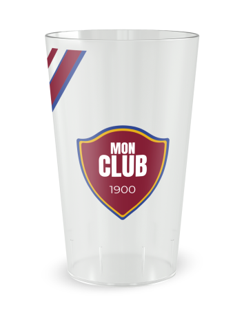 Gobelet transparent de face - Silhouette Football - Ecocup