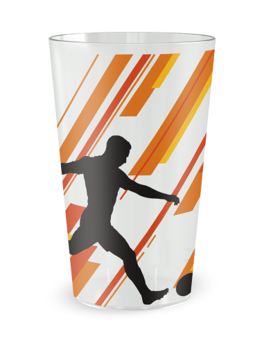 Transparante beker aan de voorkant - Silhouet “Voetbal Sport” - Ecocup