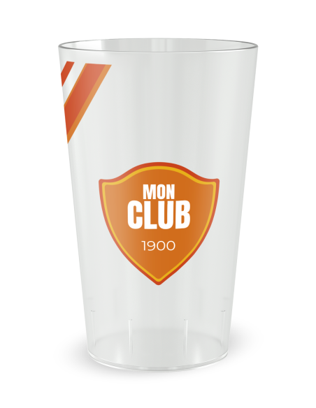 Transparante beker achteraanzicht - Silhouet “Voetbal Sport” - Ecocup