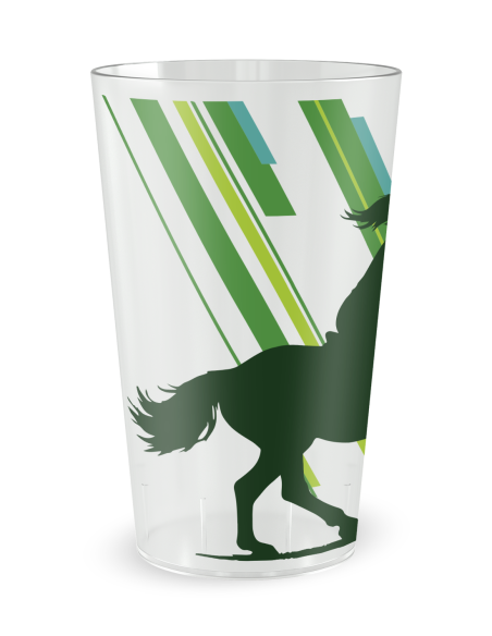 Gobelet transparent de coté - Silhouette Hippique - Ecocup