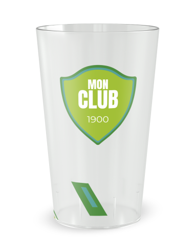 Gobelet transparent de dos - Silhouette Hippique - Ecocup