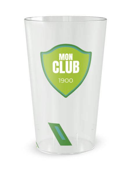 Gobelet transparent de dos - Silhouette Hippique - Ecocup