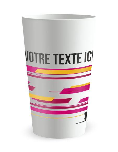 Gobelet blanc de dos - Silhouette Sprint - Ecocup
