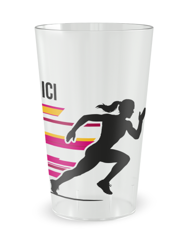 Transparante beker aan de voorkant - Silhouet “Sprint” - Ecocup