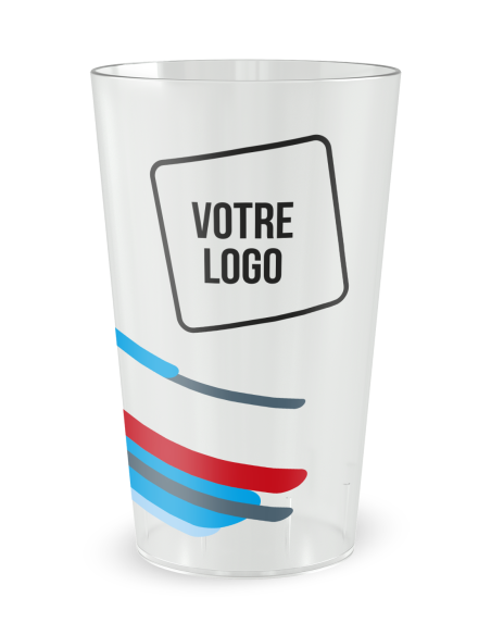 Gobelet transparent de dos - Silhouette Surf - Ecocup