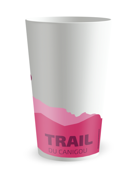 Witte beker achteraanzicht - “Bergtrail” - Ecocup