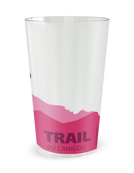 Gobelet transparent de dos - Trail Montagne - Ecocup