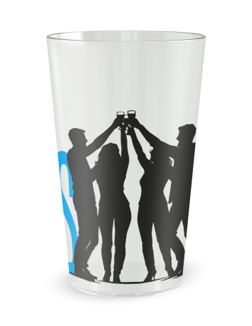 Gobelet transparent de face - Fêtes Amis Cheers - Ecocup