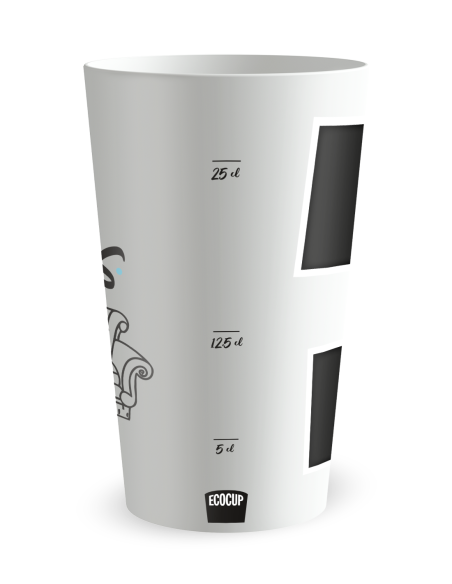 Witte beker met maatverdeling - Friends-feestbeker - Ecocup
