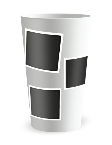 Gobelet blanc de dos - Fête Friends - Ecocup