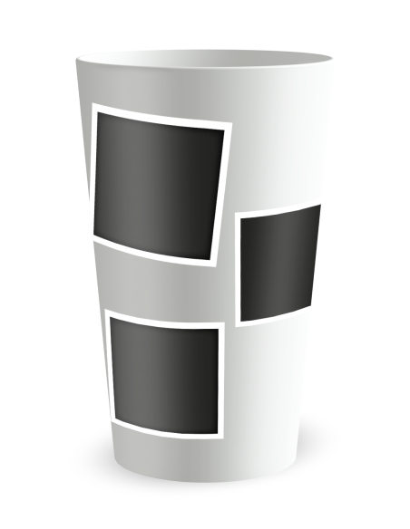 Witte beker achteraanzicht - Friends-feestbeker - Ecocup