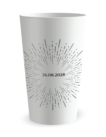 Gobelet blanc - Prénom - mariage initiales - Ecocup