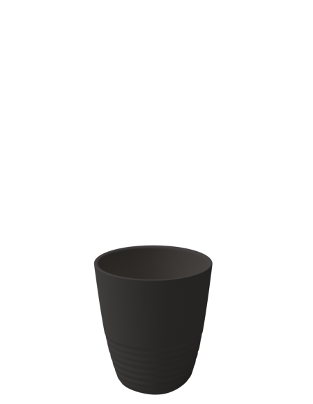 Tasse expresso réutilisable PURE - Taille S en noir - collection Ecocup - contenance 13,6 cl