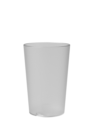 Herbruikbare beker ECO 28 voor uw evenementen - transparant, vooraanzicht, inhoud 25 cl - Ecocup-collectie