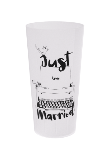 Gobelet réutilisable ECO 40 pour tes évènements - transparent, vue de face, contenance 35 cl - collection Ecocup 2