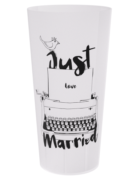 Herbruikbare ECO 60 beker voor je evenementen - 1-kleur bedrukking, vooraanzicht, inhoud 55 cl - Ecocup collectie