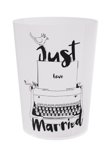 Herbruikbare ECO 90 beker voor je evenementen - 1-kleur bedrukking, vooraanzicht - Ecocup collectie