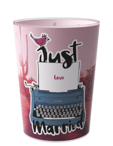 Gobelet réutilisable ECO 90 pour tes évènements - personnalisé plusieurs couleurs HD, vue de face - collection Ecocup