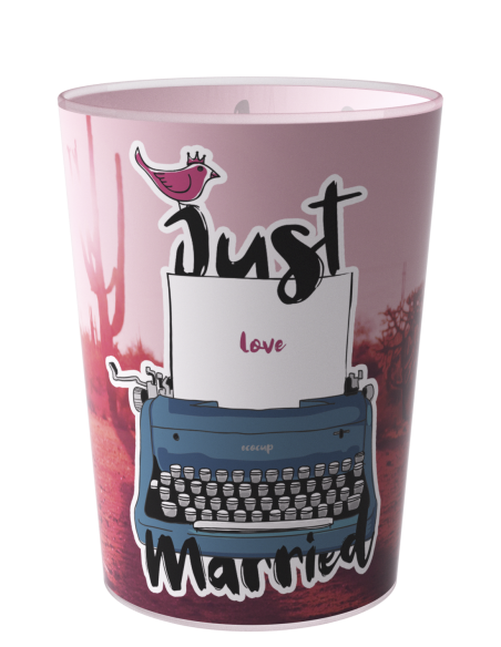 Herbruikbare ECO 90 beker voor je evenementen - HD meerkleurige bedrukking, vooraanzicht - Ecocup collectie