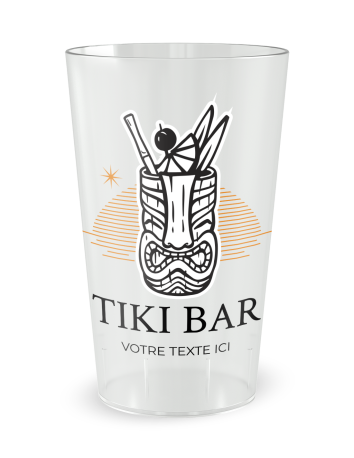Gobelet transparent de face - Soirée Cocktail Tiki - Ecocup