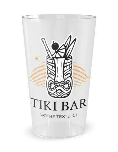 Gobelet personnalisé Soirée Cocktail Tiki - 25 CL