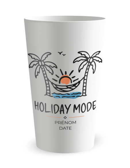 Gobelet personnalisé Fête Mode Vacances - 25 CL