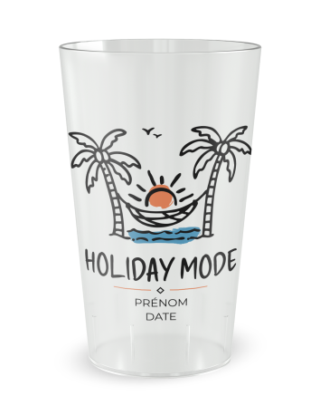 Gobelet transparent de face - Fête Mode Vacances - Ecocup