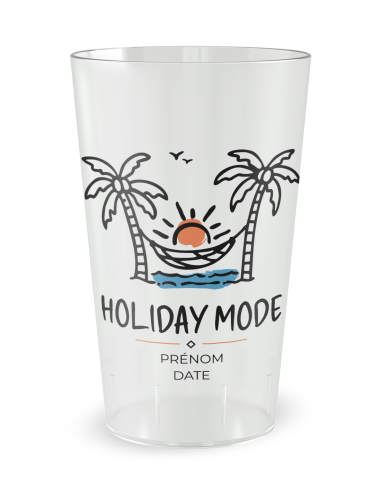 Gobelet personnalisé Fête Mode Vacances - 25 CL