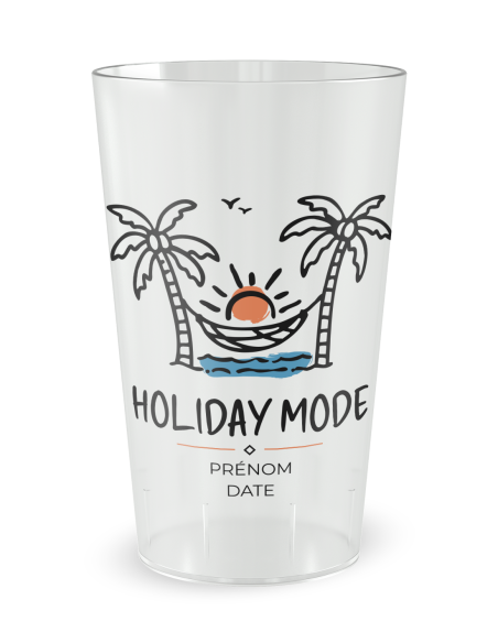 Gobelet personnalisé Fête Mode Vacances - 25 CL