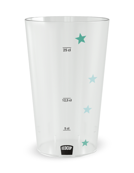 Gobelet transparent Graduation - Anniversaire âge géant - Ecocup