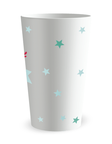 Gobelet blanc de dos - Anniversaire âge géant - Ecocup