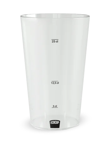 Gobelet transparent de face - anniversaire awesome since - Ecocup 2