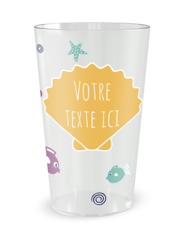 Gobelet transparent - Prénom - Anniversaire Enfant Sirene - Ecocup