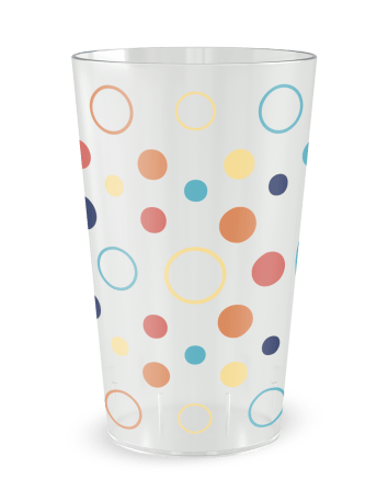 Gobelet transparent de face - Anniversaire ronds Colores - Ecocup 2
