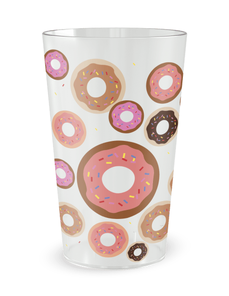 Gobelet blanc de dos - Anniversaire Donuts - Ecocup