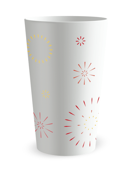 Gobelet blanc de dos - festivité - Ecocup