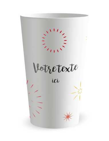 Gobelet blanc de face - festivité - Ecocup
