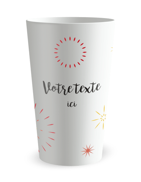 Gobelet blanc de face - festivité - Ecocup