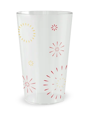 Gobelet transparent de face - festivité - Ecocup 2