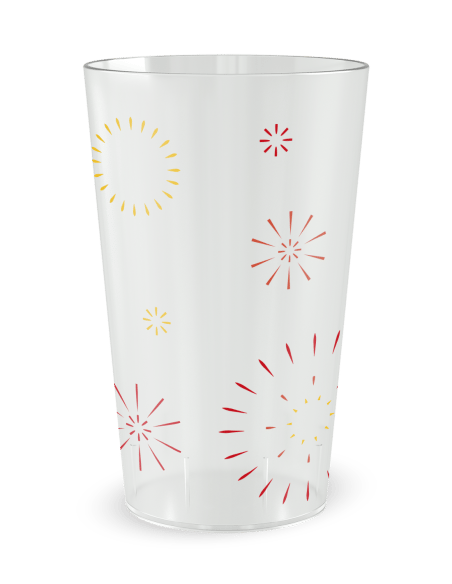 Gobelet transparent de dos - festivité - Ecocup