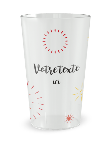 Gobelet transparent de face - festivité - Ecocup