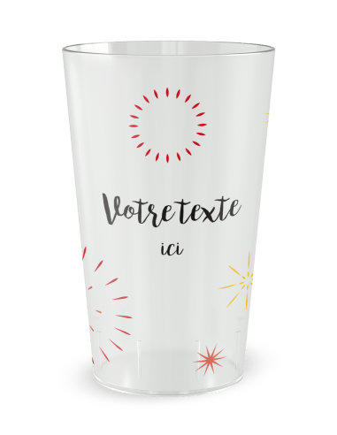 Gobelet transparent de face - festivité - Ecocup
