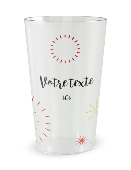 Gobelet transparent de face - festivité - Ecocup