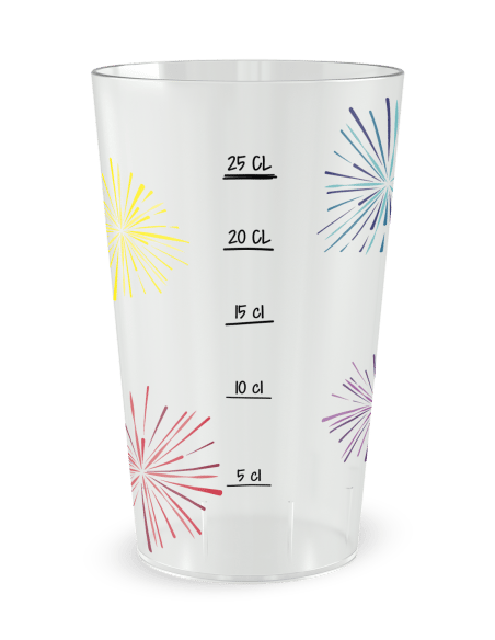 Gobelet transparent Graduation - fête feux d'artifice - Ecocup