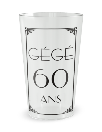 Gobelet transparent de face - humour vintage - Ecocup 2