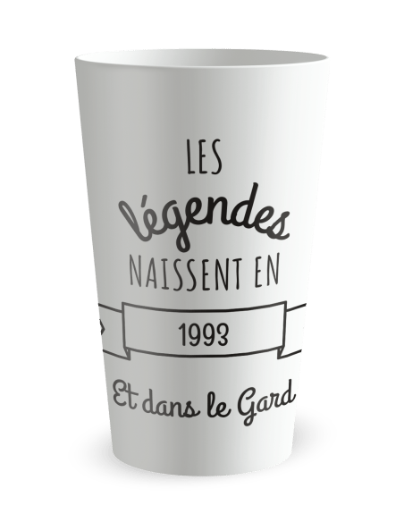 Gobelet blanc de face - légendes - Ecocup